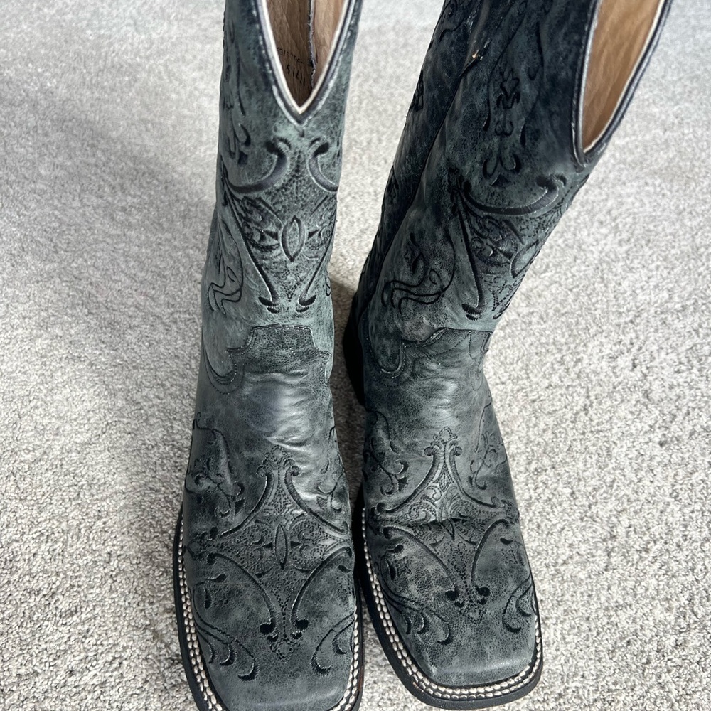 Corral Circle G Women’s Size 8 Filigree Leather Snip Toe Western Cowboy Boots - Picture 3 of 7